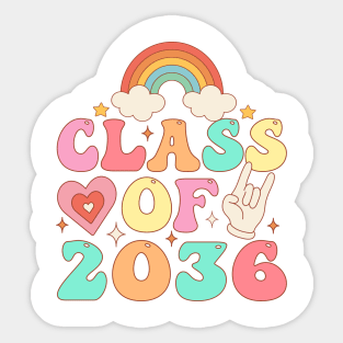 Class Of 2036 Groovy Retro Sticker